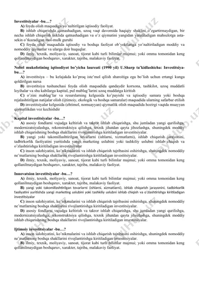 investitsiyalar — DOCX