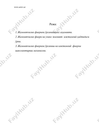 жамоатчилик фикри ва ахборот хавфсизлиги — DOC
