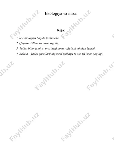 ekologiya va inson — DOC