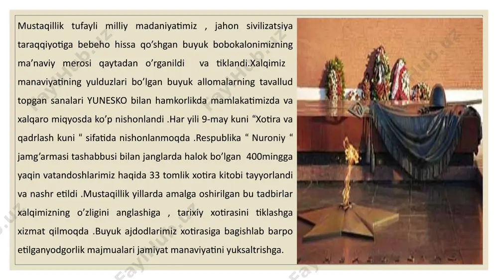 o’zbekistonda madaniy meros milliy madaniyat va qadriyat va ananalarning qayta tiklanishi - Page 3