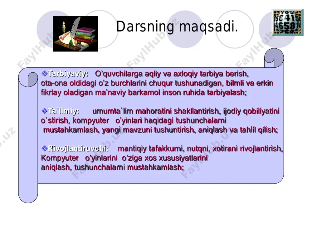 informatika fanidan ochiq dars ishlanmasi - Page 3