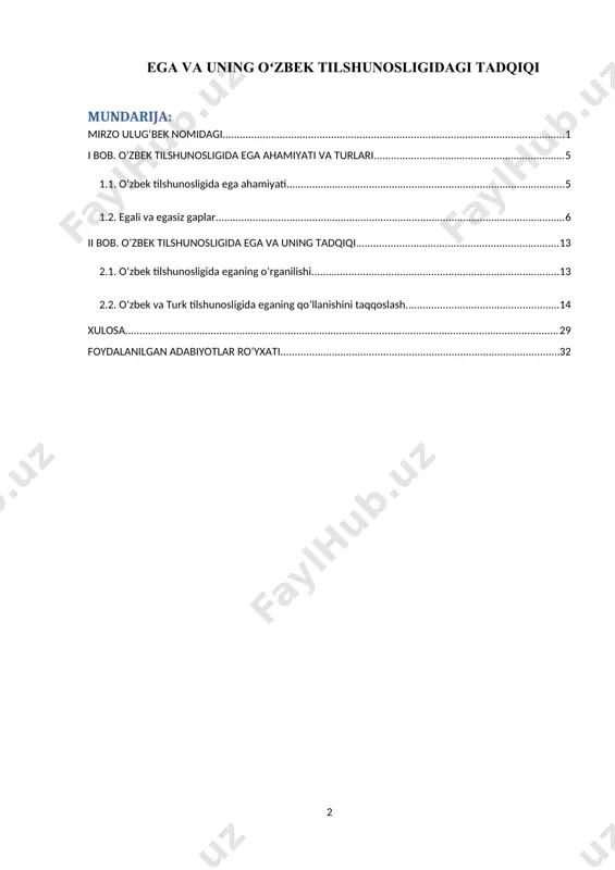 tarixiy grammatikalari va monografiyalari yaratildi(baskakov n, 1960: serebrennikov, gadjiyeva, 1986, sravnitelno-istoricheskaya grammatika tyurskix yazıkov, 1984, sravnitelno istoricheskaya grammatika tyurskix yazıkov, 1988, shcherbak, 1970, shcherbak, 1977, shcherbak, 1981). bu ishlar turkiy tillarning tarixiy-qiyosiy grammatikasi masalalari boʻyicha yozilgan. hozirgi turkiy tillar, shu bilan birga, oʻzbek va turk tillari qiyosi grammatikasi boʻyicha tadqiqotlar xx asrning oxirlarida, oʻzbekiston mustaqillikka erishib, turkiya bilan diplomatik aloqalar oʻrnatilgandan keyin boshlangan. bir til oilasiga mansub boʻlgan oʻzbek va turk tillarining leksik, grammatik xususiyatlarini tadqiq etishga qaratilgan qator ilmiy izlanishlar, tadqiqotlar amalga oshirilgan boʻlsa-da, bu ishlarda asosan har ikki tilning leksiksemantik, morfologik xususiyatlari oʻrganilgan (usmonova, 1998; xudoyberganova, 1999; siddiqov, 2000; shabanov, 2004; abdurahmonova, 2004). ya’ni bu sohada hali oʻz yechimini topmagan masasalar oz emas. oʻzbek va turk tillaridagi ega, uning talqinlari va ifoda materiallari tadqiqi masalalari shular jumladandir. kurs ishining dolzarbligi: oʻzbekiston respublikasi prezidenti shavkat mirziyoyev oʻzining til bayramidagi nutqida “kimda-kim oʻzbek tilining bor latofatini, jozibasi va ta‘sir kuchini, …