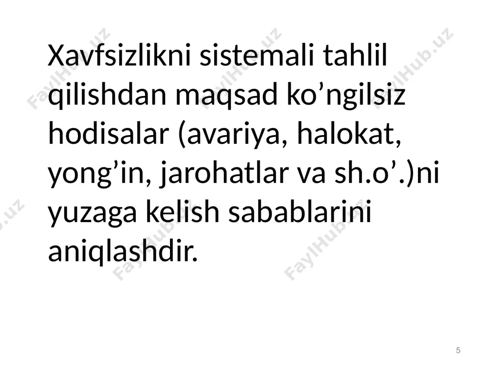 hayot faoliyati xavfsizligi fanidan ma’ruza kursi - Page 5