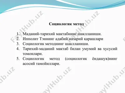 sotsiologik metod — PPTX