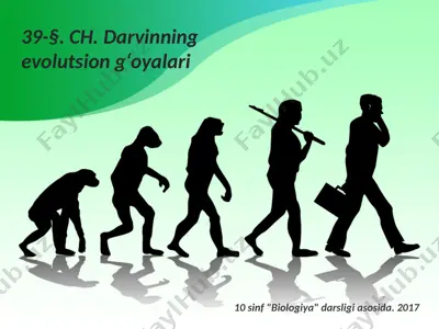 ch. darvinning evolutsion g‘oyalari. 10 - sinf — PPTX