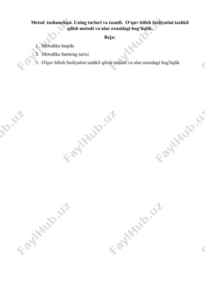 metodika haqida — DOCX
