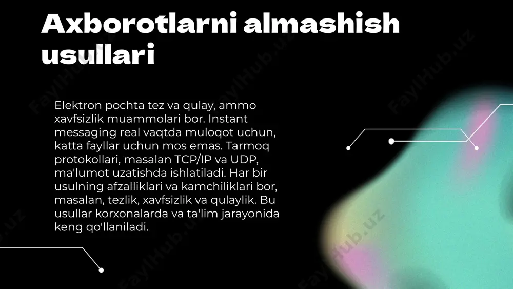 lokal tarmoq orqali axborotlar almashish - Page 5