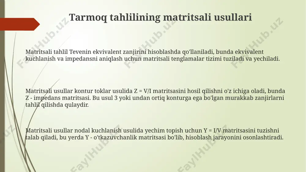 madagi uchta rezistorni (ra, rb, rc) yulduz konfiguratsiyasidan uchburchak konfiguratsiyaga (r1, r2, r3) almashtirish imkonini beradi, hisoblashni soddalashtiradi. e'tiboringiz uchun rahmat @taqdimot_robot