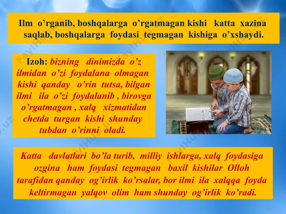hadislarda ilm olishga bo'lgan targ'ibot - Page 5