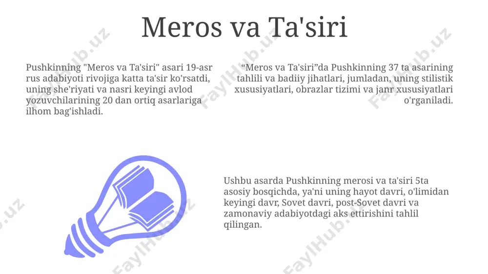 aleksandr sergeyevich pushkinning merosi va ijodi - Page 3