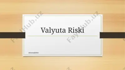 valyuta riski — PPTX