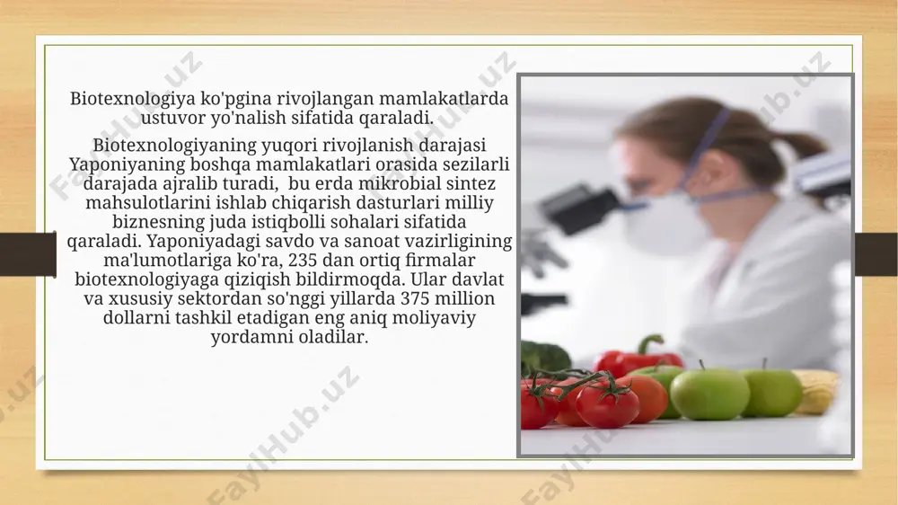oziq-ovqat biotexnologiyasi rivojlanishdagi zamonaviy yo’nalishlar 2 - Page 5