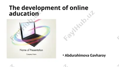 the development of online education — PPTX
