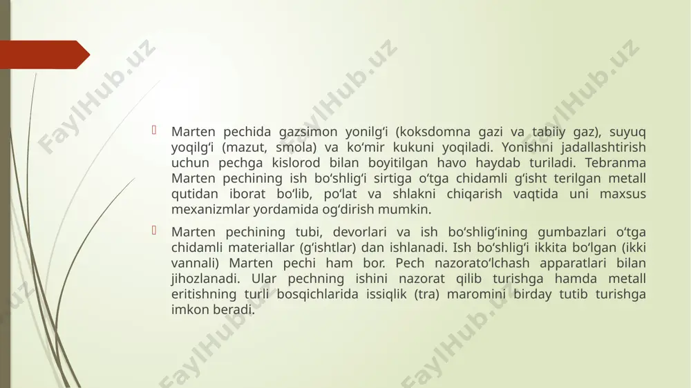 marten pechlarida po’lat ishlab chiqarish usullari - Page 5