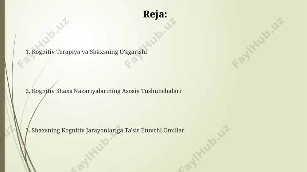 a bemorlarga o'zlarining 10 ta asosiy irratsional e'tiqodlarini aniqlash va ularni ratsionalroq fikrlar bilan almashtirishga yordam beriladi, bu esa 7- bosqichli jarayon orqali amalga oshiriladi. albert ellisning rebt (ratsional emotiv xulq-atvor terapiyasi) modeli 1950-yillarda nyu-yorkda ishlab chiqilgan bo'lib, insonning his-tuyg'ulari uning fikrlari bilan belgilanadi degan g'oyaga asoslanadi. rebt, kognitiv xatolar, masalan, mutlaqlashtirish yoki katta-kichiklashtirish kabi 3 ta asosiy kognitiv buzuqliklarni aniqlash va ularni o'zgartirishga qaratilgan. shaxsiyatning kognitiv xaritalari shaxsiyatning kognitiv xaritalari 7 yoshli bolalarda 20 ta turli shaxs xususiyatlarini, 15 yoshli o'smirlarda esa 35 ta xususiyatni aks ettirishi mumkin, bu esa yosh o'tishi bilan murakkablashib borishini ko'rsatadi. kognitiv xaritalarni tahlil qilishda, masalan, aqshdagi 100 ta ishtirokchi ustida o'tkazilgan tajribada, individual farqlarni aniqlash va 3 ta asosiy kognitiv uslubni – optimist, pessimist va realistlarni farqlash mumkin. o'zbekistondagi tadqiqotlar shuni ko'rsatdiki, kognitiv xaritalar shaxsning muayyan vaziyatlarga bo'lgan munosabatini, masalan, 5 ta stressli vaziyatga munosabatini aniqlashga yordam beradi. kognitiv shaxs nazariyalarining zamonaviy yutuqlari …
