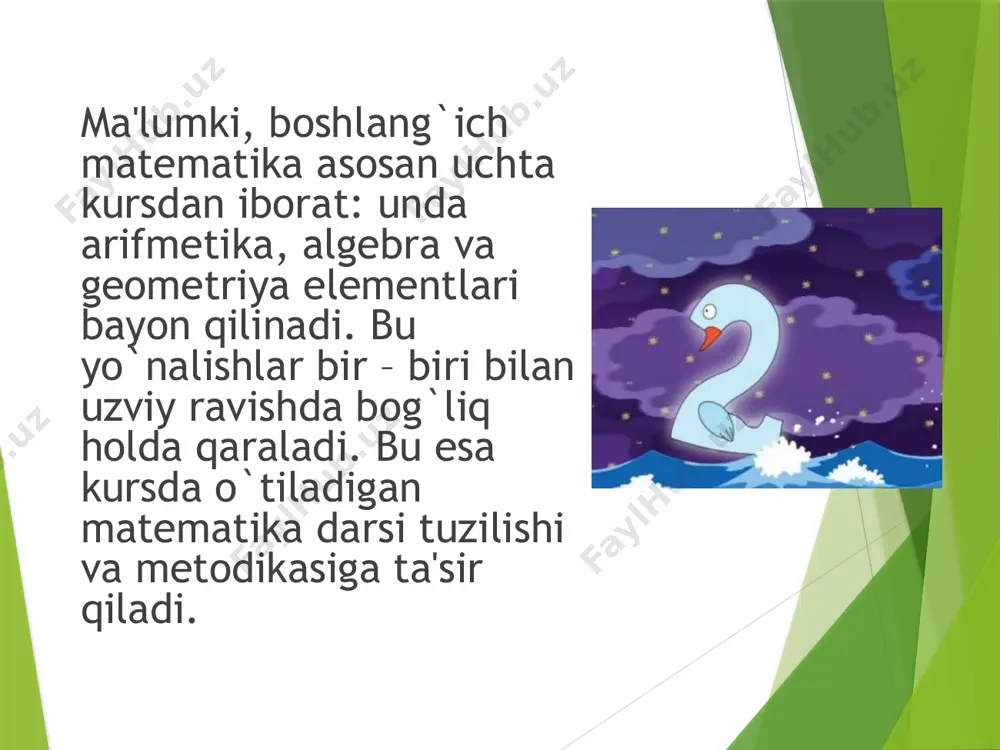 rat qilish darsi. 6. muammoli dars. 7. andozasiz dars. foydalangan adabiyoti 1. mavlonova r. va boshq. pedagogika. - t.: o'qituvchi, 2. m.axmedov, n.abduraxmonova, m.jumayev. birinchi sinf matematika darsligi. ) toshkent. “ turon-iqbol,” 3. milliy istiqlol g’oyasi: asosiy tushuncha va tamoyillar. – t.: o’zbekiston, 4. mavlonova r., to’raeva o., xoliqberdieva k. pedagogika. – t.: o’qituvchi, 5. n. u. bikbayeva, e. yangabayeva, k. m. girfanova to’rtinchi sinf matematika darsligi „o‘qituvchi“ nashriyot-matbaa ijodiy uyi. image1.jpeg image2.png image3.jpeg image4.jpeg image5.jpeg image6.jpeg image7.jpeg image8.jpeg image9.png /docprops/thumbnail.jpeg