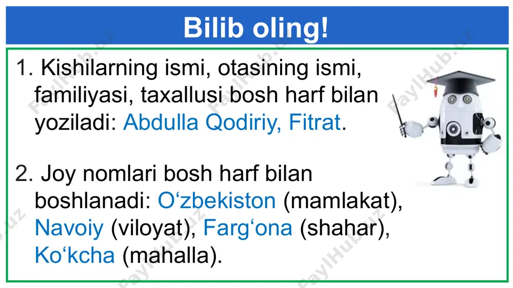 bosh harflar imlosi. chiziqcha bilan yozish - Page 4