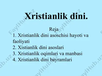 xristianlik dini — PPT