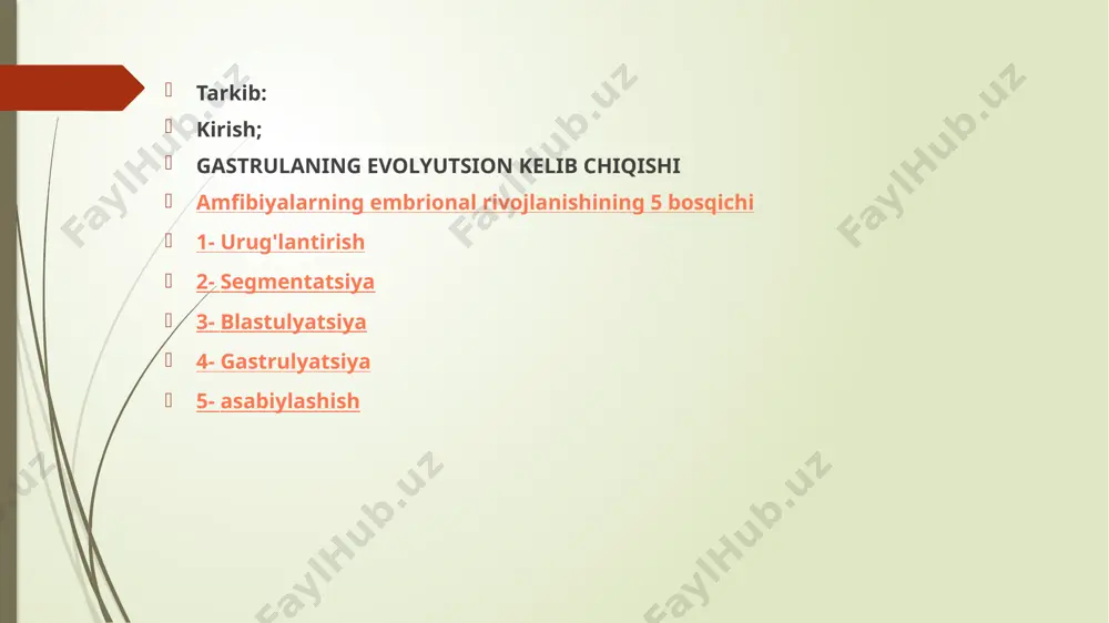 da mavjud bo'lgan umumiy ajdodga ishora qiladi, ular tuzilishi jihatidan zamonaviy hayvonlarning gastrulasiga o'xshaydi. ko'p hujayrali organizmlarning gastrulaga o'xshash gipotetik ajdodining evolyutsion kelib chiqishi haqida bir nechta farazlar mavjud. ernst gekkel 1872 yilda shunday deb atalgan. "oshqozon nazariyasi". bu gipotezaga koʻra, barcha koʻp hujayrali organizmlarning ajdodlari dengizda plankton tarkibida suzib yurgan va suvda muallaq boʻlgan mayda organik zarralar bilan oziqlangan flagellatlarning sharsimon koʻp hujayrali koloniyalari boʻlgan (blastulaga oʻxshash, gekkel bu ajdod organizmini “blastea” deb atagan). (masalan, bakteriyalar). evolyutsiya jarayonida blastea invaginatsiyadan (invaginatsiyadan) o'tib, ikki qavatli hujayradan (tashqi va ichki) iborat organizmni hosil qilgan, hujayralarning ichki qatlami "og'iz" bilan tashqariga ochiladigan "ichak" ni hosil qilgan. blasteaning me'daga aylanishining e.gekkel bo'yicha biologik ma'nosi hujayralarning ixtisoslashuvidan iborat edi. blasteaning barcha hujayralari bir xil bo'lib, flagellaning urishi yordamida hujayralar suv ustunidagi blastealarni qo'llab-quvvatladilar, shuningdek, yutish uchun oziq-ovqat zarralarini yig'ishdi. gastrea ixtisoslashuvdan o'tdi: tashqi qatlam hujayralari flagellaning urishi yordamida suv ustunidagi gastriani qo'llab-quvvatladi, ichki qatlam …