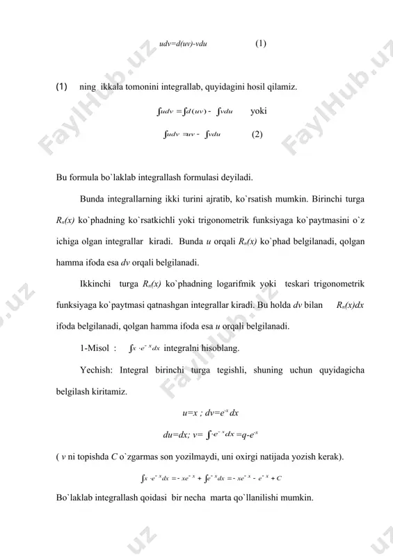aniqmas integralda o`zgaruvchini almashtirish - Page 3