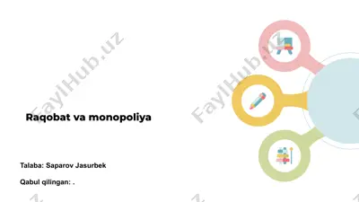 raqobat va monopoliya — PPTX