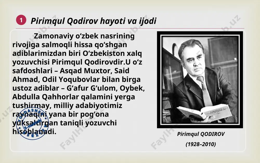 pirimqul qodirov hayoti va ijodi taqdimoti - Page 4