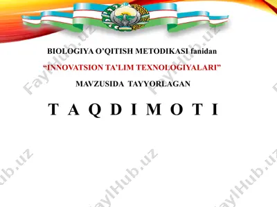 innovatsion ta’lim texnologiyalari — PPTX
