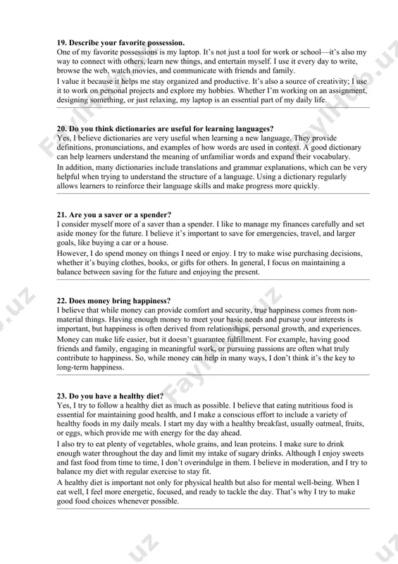 few sentences, but the presentation didn’t go as planned. afterward, my teacher encouraged me to practice more and reminded me that mistakes happen to everyone. looking back, i realize that this experience taught me an important lesson: it’s okay to make mistakes, and the best thing to do is to learn from them and keep improving. 14. what skills does a good student have? a good student should have several important skills to succeed in their studies. first, they need to be organized. keeping track of assignments, tests, and deadlines is essential to managing their time effectively. for example, using a planner or a to-do list can help them stay on top of their tasks. another key skill is the ability to stay focused. a good student should be able to concentrate on their studies without getting distracted by social media or other interruptions. this requires self-discipline and a clear …
