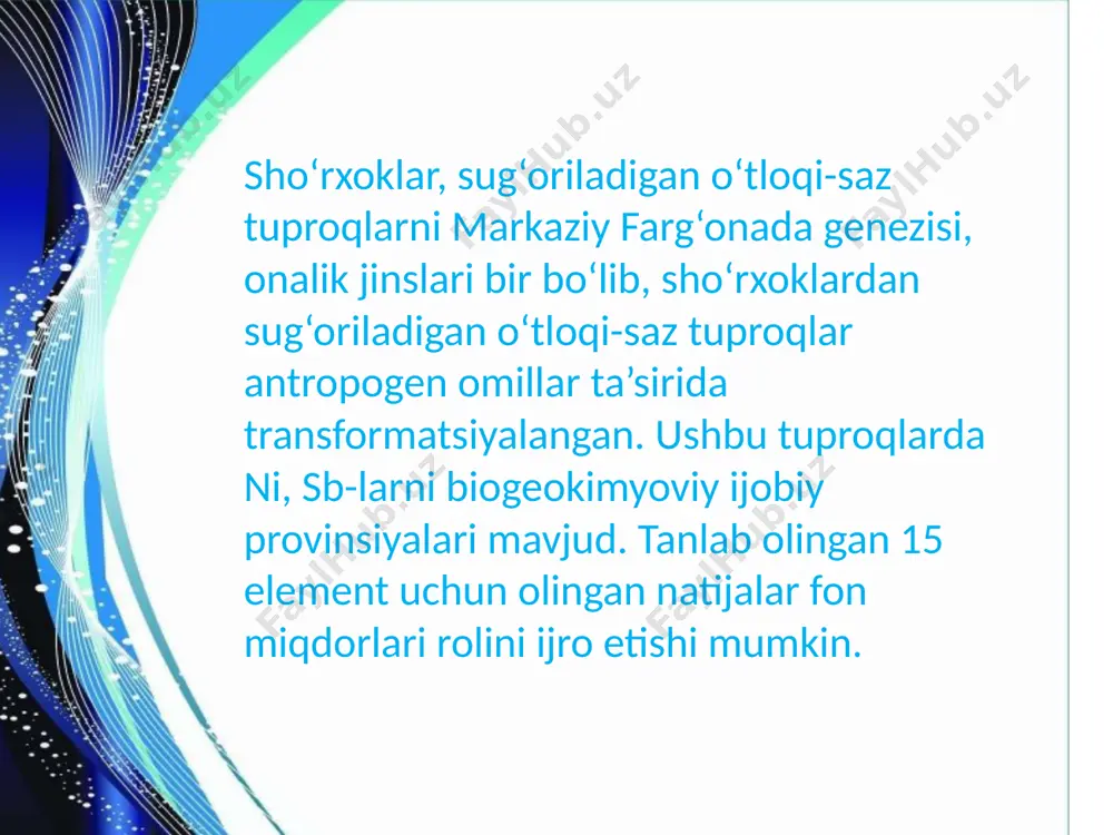 kimyoviy elementlarni migratsiyasini o’rganish - Page 5