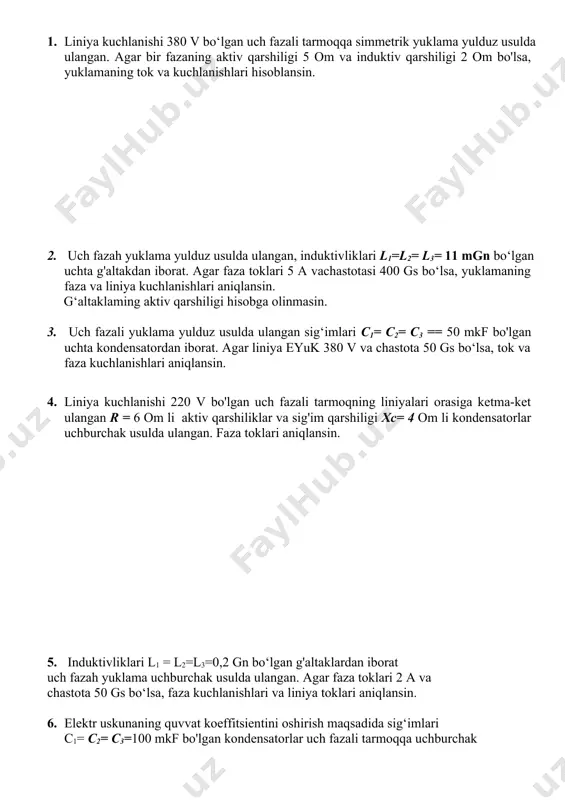 uch fazali tok va kuchlanishlarni hisoblash - Page 3