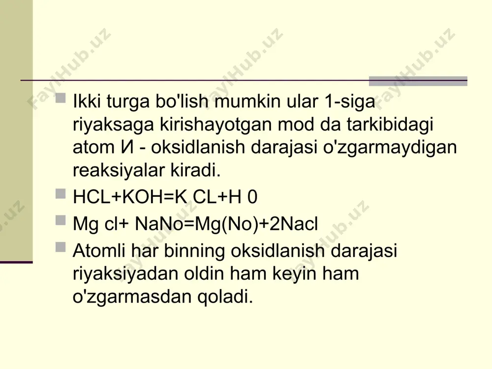 oksidlanish - qaytarish reaksiya turlari - Page 3