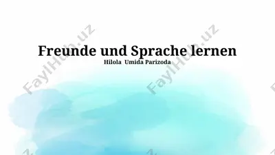freunde und sprache lernen — PPTX