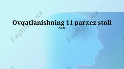 oziqlanish jadvallari — PPTX