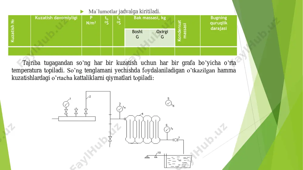 issiqlik uzatish koeffitsientini aniqlash - Page 5