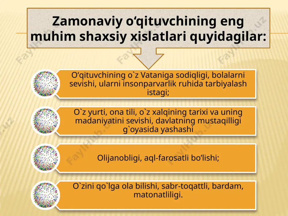hamda darsning samaradorligini oshiradi. q kreativ fikrlaydigan o‘qituvchining kasbiy faoliyatiga qo‘yiladigan zamonaviy talablar ham hozirgi zamon o‘qituvchisini ta’limning uzluksiz tizimi sharoitida maqsadli, har tomonlama pedagogik ta’sir ko‘rsatish uchun kreativ metodlardan yanada keng foydalanishga majbur qilmoqda. e’tiboringiz uchun raxmat. image3.png image5.jpeg image6.png image7.png image8.png image16.png image17.png image18.png image19.png image20.jpeg image21.png /docprops/thumbnail.jpeg
