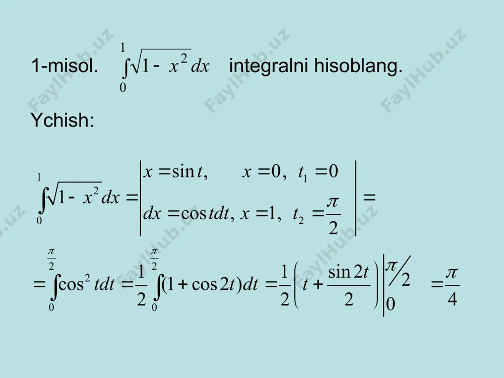 aniq integralni hisоblash usullari - Page 5