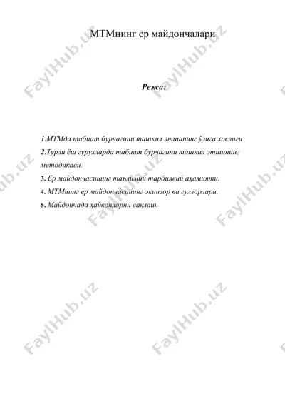 мтмнинг ер майдончалари — DOCX