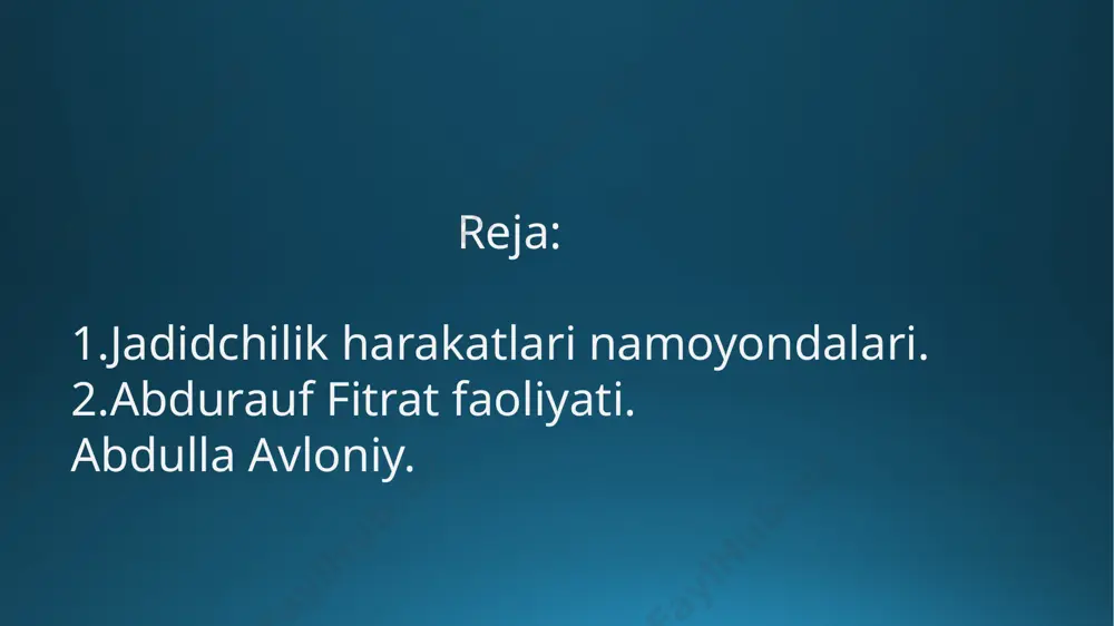 qiyotparvarlar islom dini har bir musulmon erkak va ayollarning bilimga ega bo’lishini ularning zimmasiga burch qilib qo’yganligini keng targ’ib qildilar. ular islomga putur yetkazadigan urf-odatlarga,jamiyat rivojiga va taraqqiyotiga xalal beradigan salbiy ko’rinishdagi holatlarga qarshi chiqdilar.jadidlar johillikni tugatishga,omma orasida taraqqiyparvar g’oyalar uyg’otishga intildilar.jadidlar ko’plab yoshlarni rivojlangan xorijiy davlatlarga,jumladan,germaniyaga o’qishga yuborish,u yerda ular tahsil olib kelib,yurt va millat uchun xizmat qilishi g’oyalarini ilgari surdi.o’lkada va xorijda savdo-sotiq,sanoat va qishloq xo’jaligi rivojining qiyosiy tahliliga bag’ishlangan ko’plab maqolalar e’lon qilindi.turkiston taraqqiyotparvarlaridan biri asadullaxo’ja ubaydullaxo’ja rossiyada huquqshunoslik sohasi bo’yicha ta’lim olib birinchi oliy ma’lumotli o’zbek advokati bo’lgan. 1917-yildagi rosiya fevral voqealari arafasida turkiston jadidchiligi kuchli siyosiy harakatga aylandi.birinchi jahon urushidan keyin jadidlar parlamentar monarxiya uchun kurashgan bo’lsalar fevral voqealaridan keyin ancha keng qamrovli bir qator siyosiy talablarni ilgari surdilar.jumladan,mahalliy aholi huquqlarini kengaytirish,o’lkani boshqarish yuzasidan islohotlar o’tkazish,davlat dumasidan o’lka aholisi sonidan kelib chiqib o’rin ajratish,milliy matbuot erkinligini ta’minlash kabilar.ayni vaqtda milliy siyosiy partiyalar va tashkilotlar masalan …