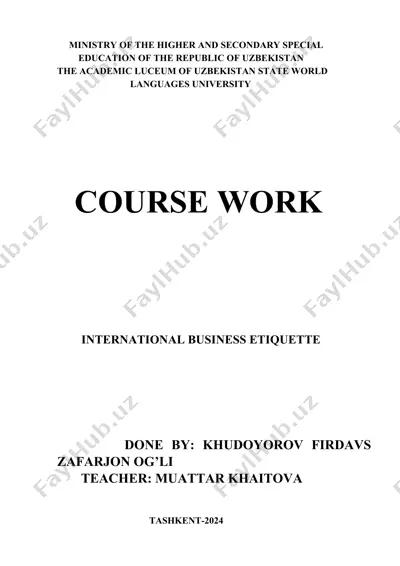 international business etiquette — DOCX