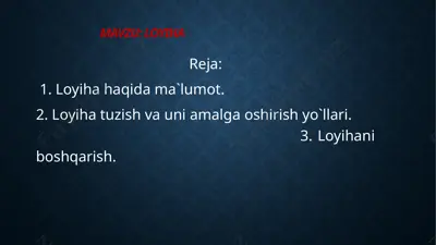 loyiha — PPTX