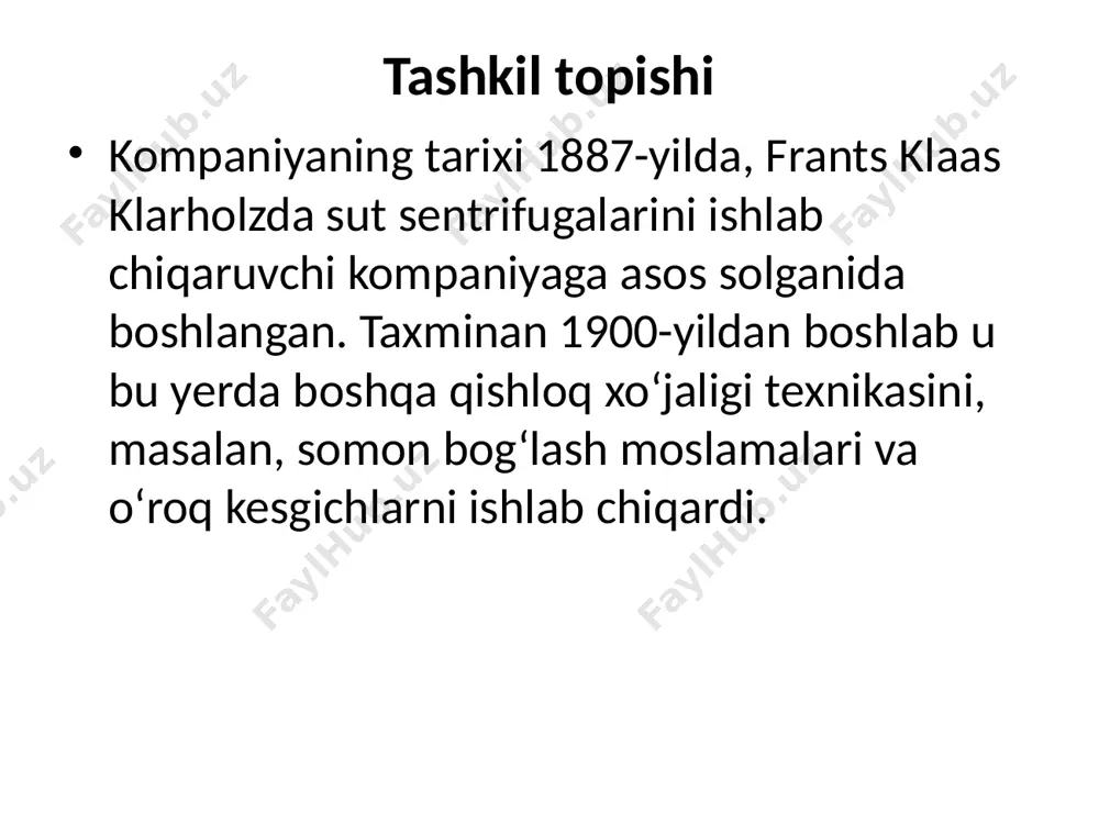 dagi etakchi qishloq xo'jaligi texnikasi ishlab chiqaruvchilardan biridir. kompaniya bir asrdan ko'proq vaqt davomida bozorda muvaffaqiyatli faoliyat yuritib kelmoqda. kompaniya xodimlari soni 11,5 ming kishidan oshdi va 2019 yilda aylanmasi taxminan 3,9 milliard yevroni tashkil qildi. o'tgan yildagi xuddi shu ko'rsatkich 4,042 milliard yevroga oshgan. germaniyada tashkil etilgan kompaniyaning ishlab chiqarish quvvatlari bugungi kunda dunyoning 19 davlatida joylashgan. narxlari va jahon ishlab chiqaruvchilari orasidagi o'rni, john deere claas mahsulotlari bilan taqqoslaganda, maxsus maqsadli va qishloq xo'jaligi uskunalarini boshqa etakchi jahon ishlab chiqaruvchilari bilan muvaffaqiyatli raqobatlashadi. masalan, aqshdan jon deere. 2019 yilda uning aylanmasi taxminan 39,26 milliard dollarni tashkil etdi, bu klaasnikidan taxminan 8 baravar yuqori. shuni ta'kidlash kerakki, amerika kompaniyasi birinchi bo'lib ko'proq ixtisoslashgan bo'lsa-da, maxsus yo'l qurilishi va qishloq xo'jaligi texnikasi ishlab chiqaruvchilari orasida dunyodagi eng yaxshi 3 ta yetakchidan biridir. tanlangan kompaniyalarning har biridan uskunaning sifati haqida ob'ektiv tasavvurga ega bo'lish uchun, bu holda, biz john deere 9630 …
