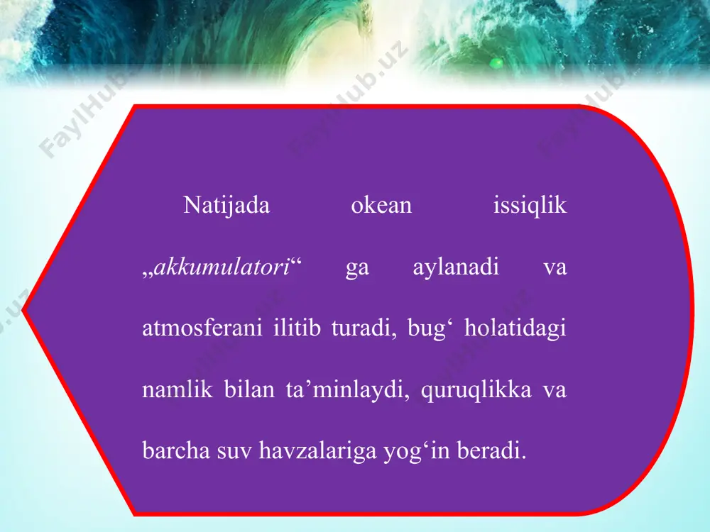 dunyo okeanining atmosfera va quruqlikka ta’siri 6-sinf - Page 5