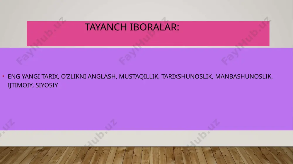 tamoyillari vujudga keldi. tub islohotlaming respublikamiz birinchi prezidenti i.karimov tomonidan ishlab chiqilgan mashhur besh tamoyili istiqlolning dastlabki yillaridayoq jahon hamjamiyatida yuqori baholandi va to'la tan olindi. to'rtinchidan, xorijiy investitsiyani jalb etish, chet ellik ishbilarmonlar bilan hamkorlikni yo'lga qo'yish, shu asosda mamlakat ishlab chiqarishini tubdan o'zgartirish, uni jahonning eng ilg'or texnologiyalari bilan qayta jihozlantirish yo'li tutildi. bu o'zbekistonning jamiyatni bir holatdan ikkinchi bir holatga o'tkazishda barcha yosh mustaqil mamlakatlar o'rtasida eng to'g'ri yo`l tanlaganini ko'rsatdi. beshinchidan, o'zbekiston hukumatining islohchilik siyosati bevosita xalq dunyoqarashi, uning ming yillar mobaynida shakllangan urf-odatlari, an'analari bilan uyg'un holda amalga oshirila boshlandi. «bizdan ozod va obod vatan qolsin», «vatan sajdagoh kabi muqaddasdir), «savob ishni har kim qilishi kerak, savob ishni har kun qilish kerak», «farzandlarimiz bizdan ko'ra kuchli, aqlli, dono va, albatta, baxtli bo'lishi kerak» singari shiorlar xalqimizning orzu-istagi, umid va intilishlari bilan uyg'un holda dunyoga keldi. bugungi kunda o'zbekistonning tom ma'noda ma'naviy tiklanish va ruhiy poklanish …