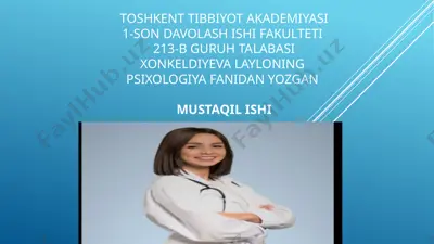 muloqot: shifokor va bemor muloqotining psixologik xususiyatlari — PPTX