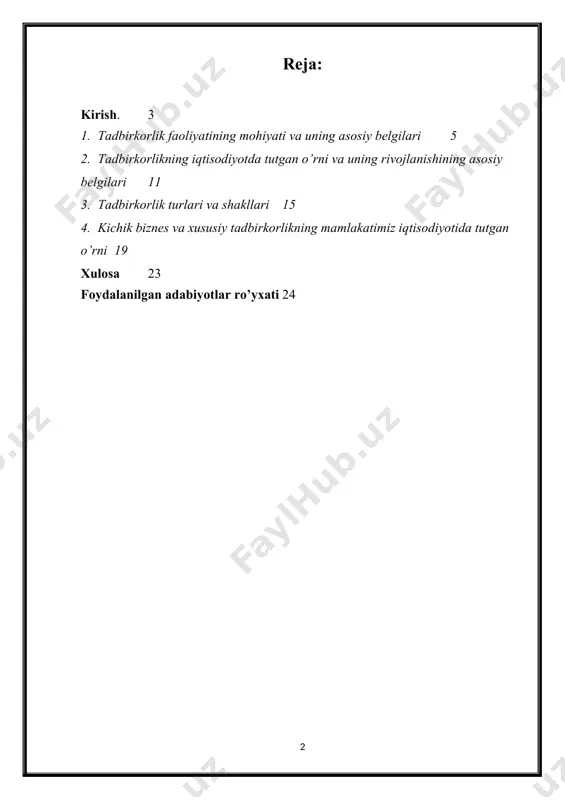 ida namoyon bo’lmoqda. hozirgi vaqtda respublikamiz fuqarolari rivojlangan yevropa davlatlari, aqsh, yaponiya kabi davlatlarning boy amaliy tajribasi xususida yetarli axborotga ega bo’lib bormoqdalar. [1: i.a.karimov – «inson manfaatlari ustuvorligini ta’minlash- barcha islohot va o‘zgarishlarimizning bosh maqsadidir» (2008)] respublikada iqtisodiy islohotlarni yanada chuqurlashtirish, davlat tasarrufidan chiqarish va xususiylashtirishning jarayonlarini tobora avj oldirish, shuningdek tadbirkorlikni rivojlantirish va qo’llab quvatlashni ta’minlash maqsadida: o’zbekiston respublikasining davlat mulkini boshqarish va xususiylashtirish qo’mitasi bilan o’zbekiston respublikasi moliya vazirligi xuzuridagi davlat mulki jamg’armasi negizida o’zbekiston respublikasi davlat mulkini boshqarish va tadbirkorlikni qo’llab-quvvatlash davlat qo’mitasi tashkil etilgan. o’zbekistonda tadbirkorlikni qo’llab-quvvatlanishi, raqobatchilikni rivojlanishiga, iste’mol bozorini tovarlar va xizmat ishlari bilan to’ldirishga, yangi ish joylarini yaratish, katta miqdordagi mulk egalari va tadbirkorlarni shakllanishiga xizmat qiluvchi respublikada o’tkazilayotgan iqtisodiy islohotlarning eng muhim yo’nalishlaridan biridir. tadbirkorlikni qo’llab quvvatlanishi nafaqat iqtisodiyotni muttasil rivojlanishi, xo’jalik aloqalarini tuzatish, raqobatni rivojlantirish va iste’mol bozorini to’ldirish bilan bog’liq bo’lgan iqtisodiy maqsadlarni ta’minlashi zarur. bulardan tashqari bunday davlat …