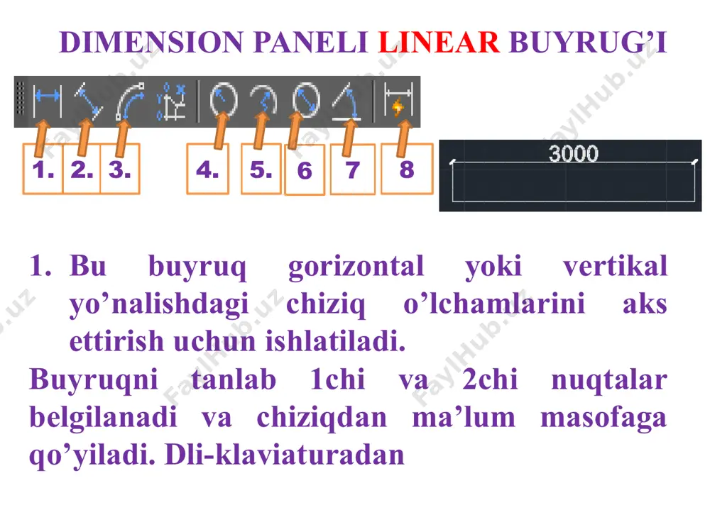 autocad dasturi dimension paneli buyruqlari - Page 4