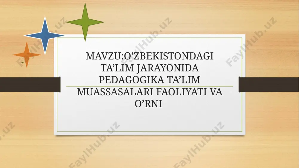 pedagog kadrlar tayyorlashning ilmiy asoslangan istiqbolli rejalarini belgilash va ularni amalga oshirish; o‘zining bilim va salohiyatini 2. ilg‘or xorijiy tajribalarni joriy qilgan holda zamonaviy ta’lim dasturlarini ishlab chiqish, yuqori malakali profеssional kadrlar tayyorlashni yangi bosqichga ko‘tarish. pisa (programme for international student assessment) – o‘quvchilarning savodxonligini baholash bo‘yicha xalqaro tadqiqot dasturi hisoblanadi pirls - (progress in international reading literacy study — xalqaro o‘qish savodxonligini o‘rganishdagi yuksalish) — bu turli mamlakatlarda boshlang‘ich sinfda tahsil oluvchi o‘quvchi yoshlarning matnni o‘qish va tushunish darajalari sifatini baholab beruvchi xalqaro baholash tizimidir o‘qish savodxonligi – shaxs rivojlantirish, jamiyatda o‘z o‘rnini topish maqsadiga erishishi yo‘lida matnlarni tushunish, ulardan foydalanish, ular ustida mulohaza yuritish hamda ularga munosabat bildirish qobiliyati demakdir. hozirgi kunda respublikamizda qoraqalpog‘iston respublikasi, viloyatlar va toshkent shahrida joylashgan xalq ta’limi tizimida ta’lim sifatini baholash sohasidagi xalqaro tadqiqotlarga tayyorgarlik ko‘rishga yo‘naltirilgan 348 ta tayanch maktablarda xalqaro dasturlarga tayyorgarlik ishlari samaradorlik bilan olib borilmoqda. ona tili va adabiyot …