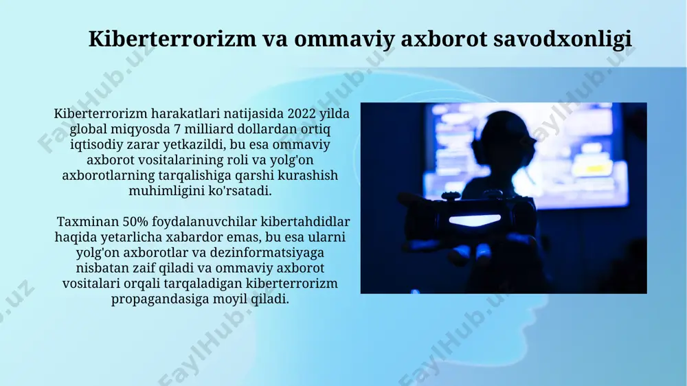 kiberterrorizm va ommaviy axborot vositalarining savodxonligi - Page 5