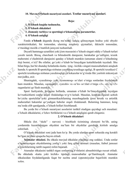 o'lchash nazariyasi asoslari — DOCX