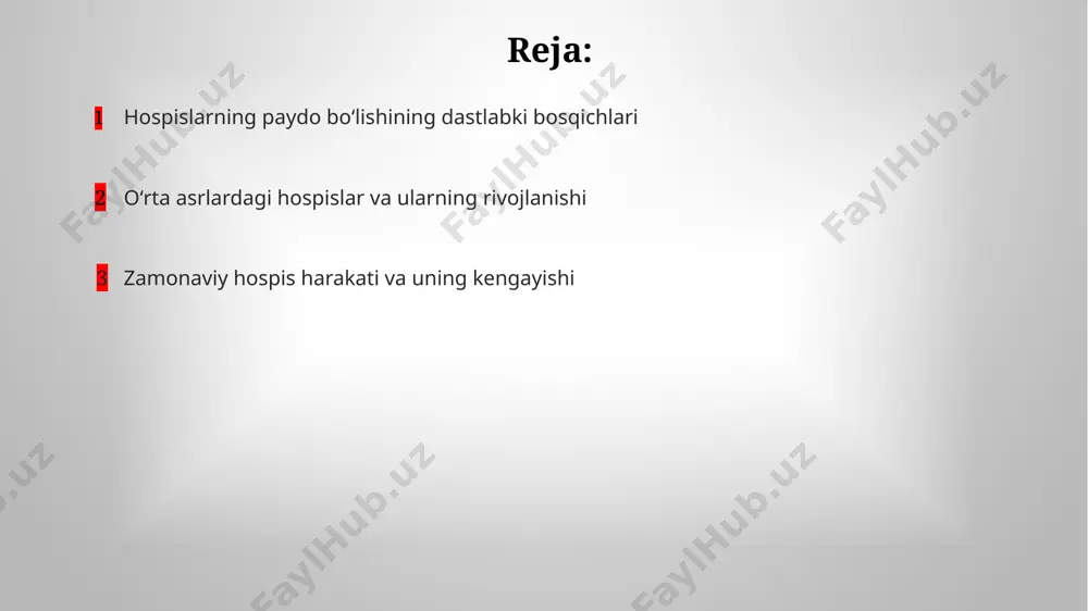 dam berish usullarini qoʻllaganlar, bu hozirgi hospis xizmatlarining dastlabki shakllaridan biri hisoblanadi. hospis falsafasi va tamoyillari 19-asrning oxiri va 20-asrning boshlarida, angliyada, sister agnes elizabet jorj kabi shaxslarning sa'y-harakatlari natijasida palliativ parvarish va ruhiy yordamga alohida e'tibor qaratiladigan yangi hospis tashkilotlari paydo bo'la boshladi. 5-asrda, vizantiya imperiyasida, kasalxonalar va cherkovlarga yaqin joylashgan "xenodoxiai" deb nomlangan muassasalar kambag'al va kasallarga g'amxo'rlik qilishni boshlagan, bu zamonaviy hospis falsafasining dastlabki shakllaridan biri hisoblanadi. zamonaviy hospislarning xususiyatlari zamonaviy hospislar ko'plab rivojlangan mamlakatlarda, masalan, aqsh va buyuk britaniyada, o'rtacha 50 dan ortiq mutaxassisni, shu jumladan shifokorlar, hamshiralar va psixologlarni o'z ichiga olgan ko'p tarmoqli jamoalar tomonidan boshqariladi. jahon sog'liqni saqlash tashkiloti ma'lumotlariga ko'ra, 2023 yilda dunyo bo'ylab 1000 dan ortiq hospis markazlari bemorlarga palliativ yordam va psixososial qo'llab-quvvatlashni ta'minlamoqda, bu esa o'lim jarayonini yaxshilashga qaratilgan. kelajakdagi istiqbollar innovatsion texnologiyalar, masalan, telemeditsina va sunʼiy intellekt yordamida, 2025 yilga kelib, qozogʻiston va tojikiston kabi qoʻshni mamlakatlarda uzoq …